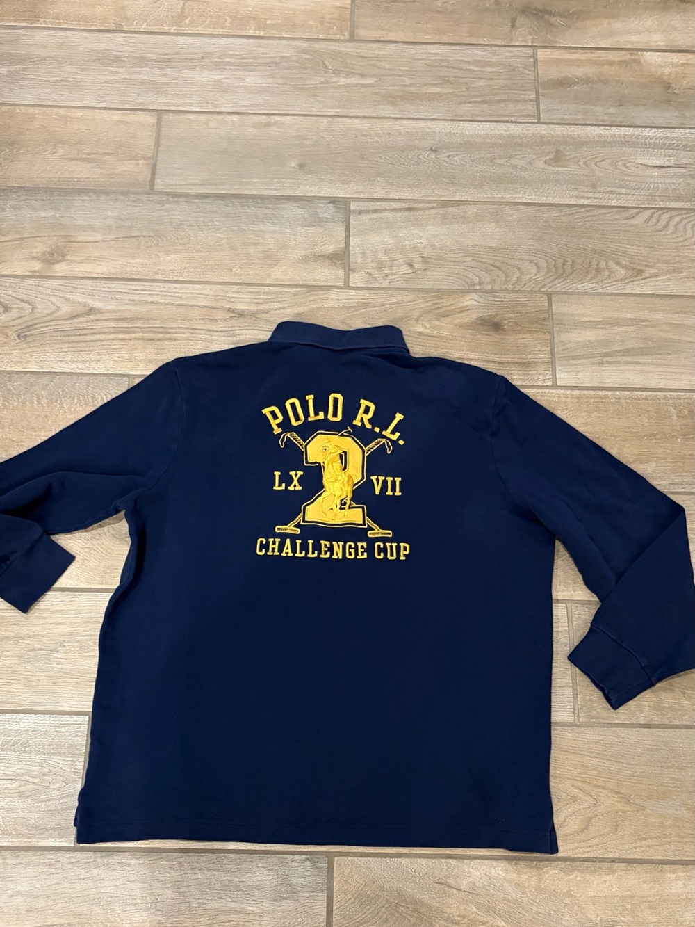 Polo Ralph Lauren Logo Challenge Cup Long Sleeve Polo Shirt with yellow large